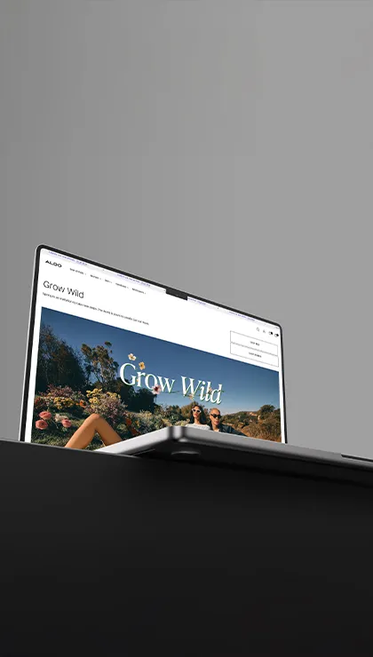 Grow Wild website on a laptop